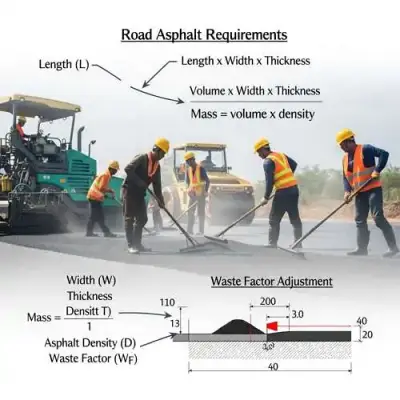cara menghitung kebutuhan aspal